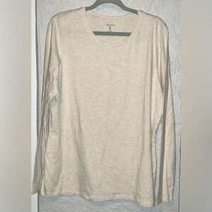 Amazon Essentials Cream Long Sleeve Shirt (NWOT)